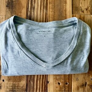 Vince Heather Gray V-Neck Tee